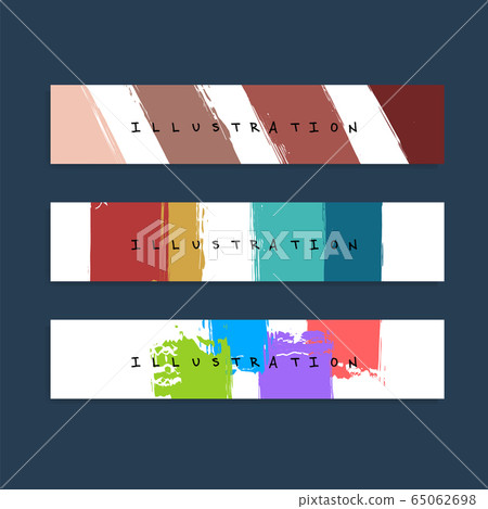 Paint brush banner colorful background. vector 65062698