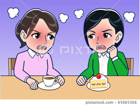 At a cafe with a girl friend 65065308
