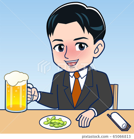 Office worker in a tavern - Stock Illustration [65066813] - PIXTA