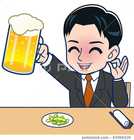 Office worker in a tavern - Stock Illustration [65066826] - PIXTA