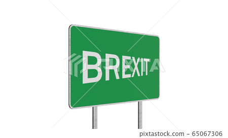 Brexit Concept. Road Sign Depicting Great Britain Brexit Concept. Road Sign Depicting Great Britain 65067306