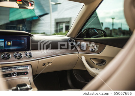 Car interior, driver seat, navigation and AC 65067696