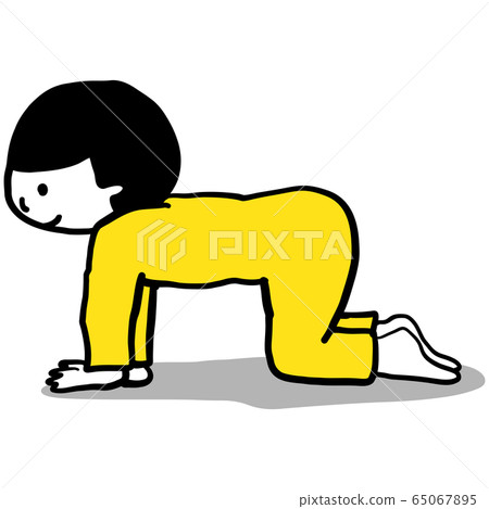 Children's Vector Aoi Iro-Kun Yoga Yoga on all fours 65067895