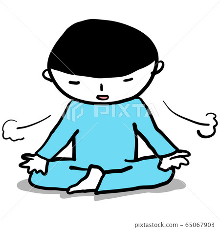 Child Vector Aoiiro-kun Yoga Breath 65067903