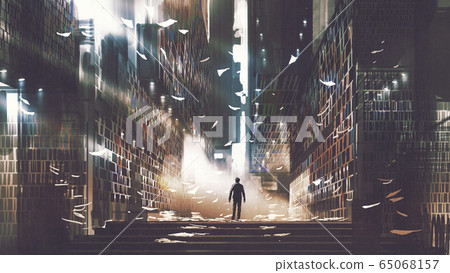 Entrance to the library maze 65068157