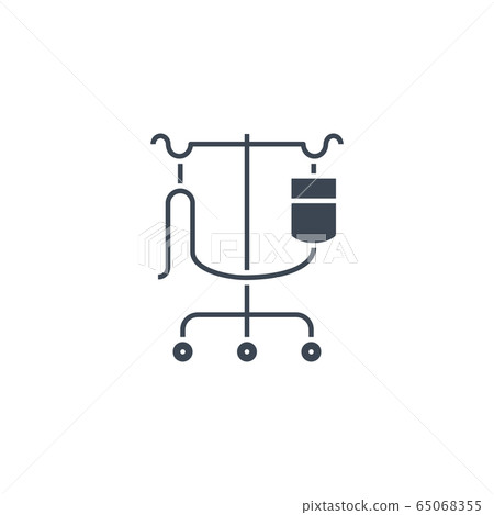 Dropper Stand related vector glyph icon. 65068355