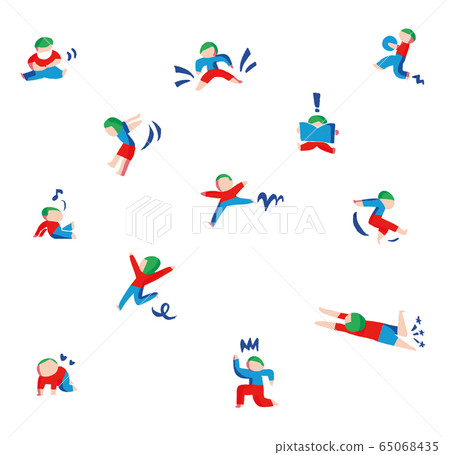 Children drawn in pictogram style - Stock Illustration [65068435] - PIXTA