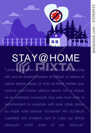 Stay at home logo Vector illustration Stay at home logo Vector illustration 65069433