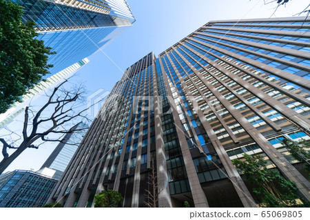 Tokyo cityscape of Japan with views of Otemachi and skyscrapers 65069805