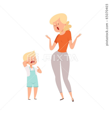 Parent With Kid Child Cry Illustration Stock Illustration - Download Image  Now - Anger, Mother, Shouting - iStock