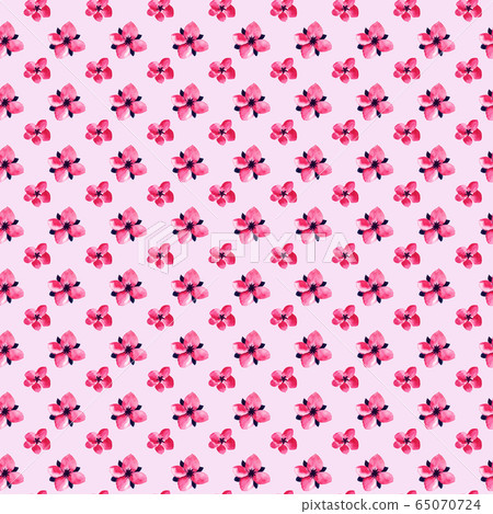Sakura pink flowers pattern background, watercolor Sakura pink flowers pattern background, watercolor 65070724