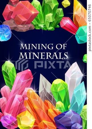 Crystals, gemstones and gem stone minerals 65070746