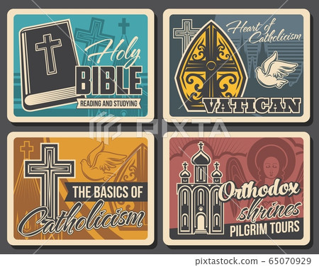 Christianity religion, Bible, church and cross Christianity religion, Bible, church and cross 65070929