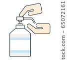 Illustration to disinfect hands 65072161