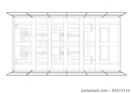 Scissors lift concept outline. Vector Scissors lift concept outline. Vector 65072510
