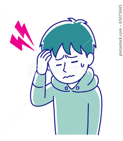 Boy with headache - Stock Illustration [65073845] - PIXTA