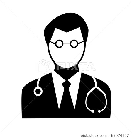 medical doctor icon on white background. flat 65074107