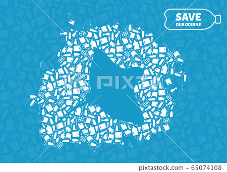 Ray plastic waste ocean environment problem 65074108