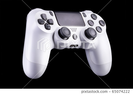 White video game joystick gamepad isolated on a White video game joystick gamepad isolated on a 65074222