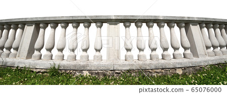 White balustrade isolated on white background 65076000