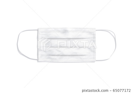 Blank white medical protection mask mockup, top view Blank white medical protection mask mockup, top view 65077172