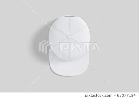 Blank white jeans snapback mockup, gray background 65077184