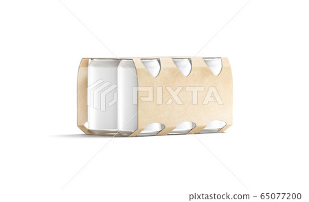 Blank Craft Six Beer Can Cardboard Pack Mockup Stock Illustration 65077200 Pixta