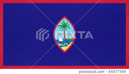 Guam national fabric flag, textile background. Guam national fabric flag, textile background. 65077369