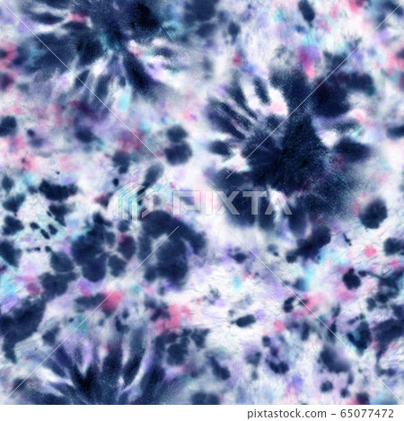 Tie dye shibori seamless pattern. Watercolour - Stock