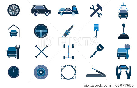 Auto service icon set. High quality logo for web site design and mobile apps. Vector illustration on a white background. 65077696