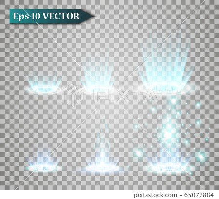 Set of vector white glitter wave abstract... - Stock Illustration ...