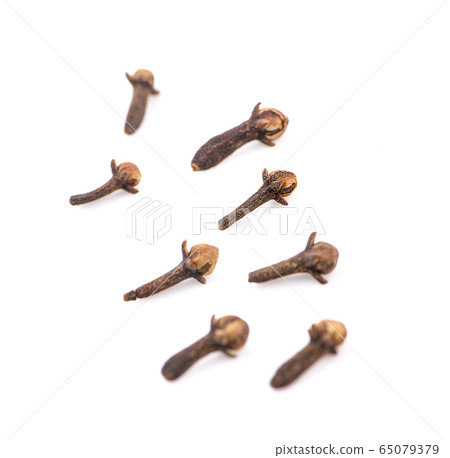 dry cloves an isolated on white background. dry cloves an isolated on white background. 65079379
