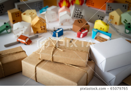 Earthquake relief supplies, disaster areas, natural disasters, collapsed stockpile emergency 65079765