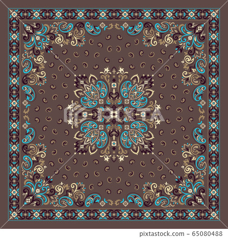 Vector ornament Bandana Print. Traditional 65080488