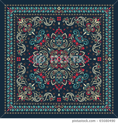 Vector ornament Bandana Print. Traditional 65080490