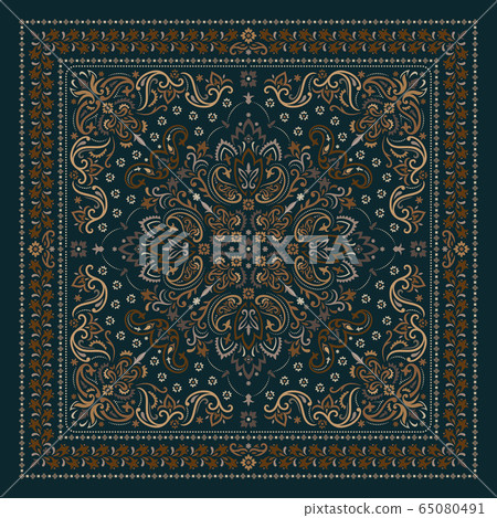 Vector ornament Bandana Print. Traditional 65080491