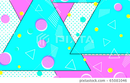 80s background. Abstract dots. Memphis pattern. 80s background. Abstract dots. Memphis pattern. 65081046