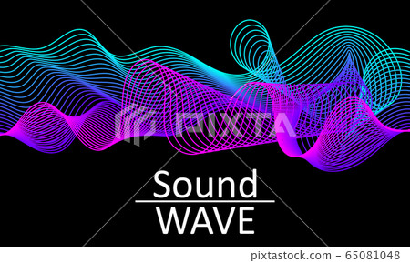 Sound Wave. Abstract 3d Shape. Flow Design. Vector 65081048