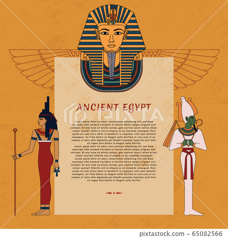 Ancient Egypt template with place for text.