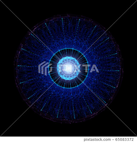 Futuristic Glowing Sci-Fi Element Isolated Futuristic Glowing Sci-Fi Element Isolated 65083372