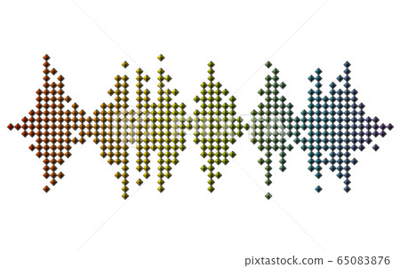 3D Pulse music player. Audio rainbow mosaic wave 3D Pulse music player. Audio rainbow mosaic wave 65083876