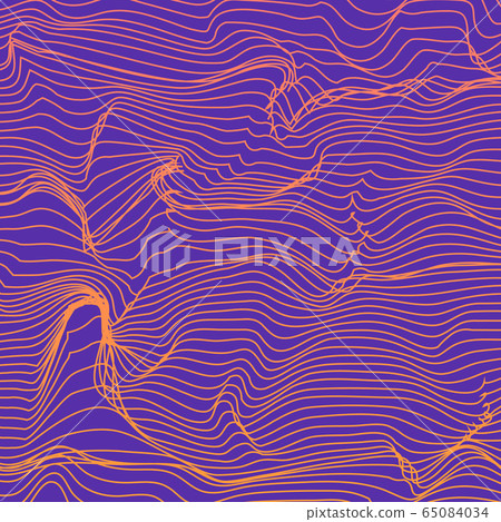 Digital line abstract colored Background with Waves. Trendy Line art composition. Digital line abstract colored Background with Waves. Trendy Line art composition. 65084034