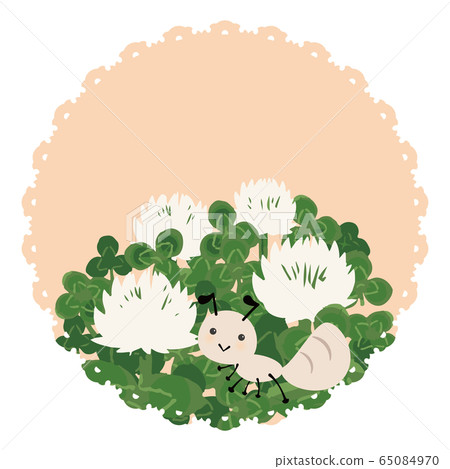 Race-like frame of clover and ant Race-like frame of clover and ant 65084970