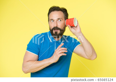 Mature hipster with beard. brutal caucasian Mature hipster with beard. brutal caucasian 65085124