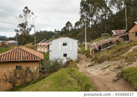 Small village in the Andes Small village in the Andes 65086037