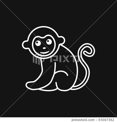 Vector monkey icon isolated on background. Animal - Stock Illustration ...
