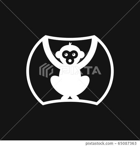 Vector monkey icon isolated on background. Animal - Stock Illustration ...