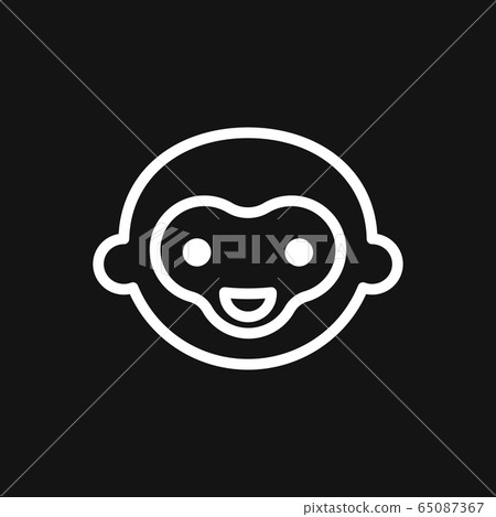 Vector monkey icon isolated on background. Animal - Stock Illustration ...