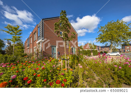 Street modern houses Street modern houses 65089021