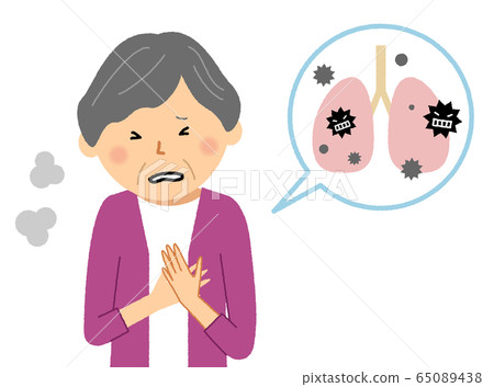 Pneumonia Elderly Senior Woman 65089438